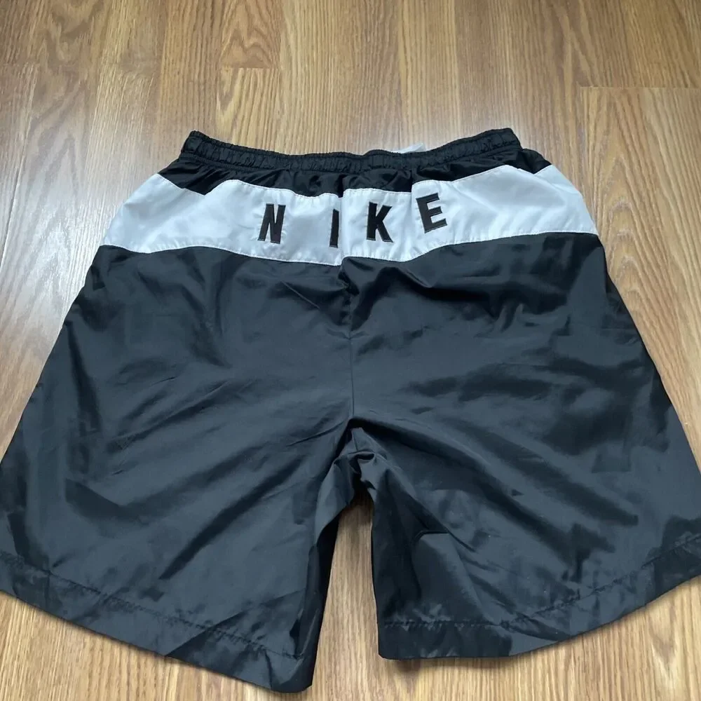 Vintage 90s Nike Spell Out Mesh Lined Swim Shorts Trainers Size L